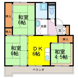 西諫早駅 徒歩18分 1階の物件間取画像